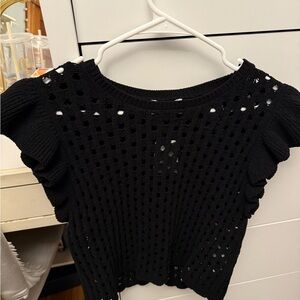 Zara Black Knit Top